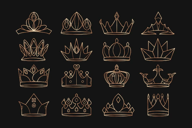 Free Vector | Royal crowns set