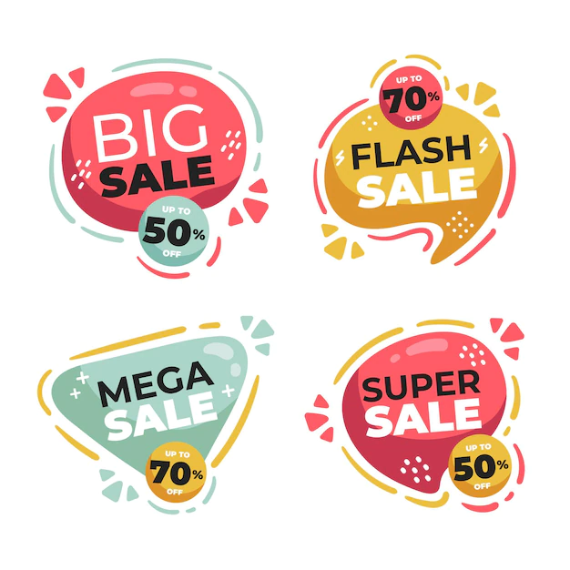 Free Vector | Sale labels collection