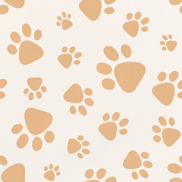 Free Vector | Seamless animal pattern background, cute paw print vector illustration