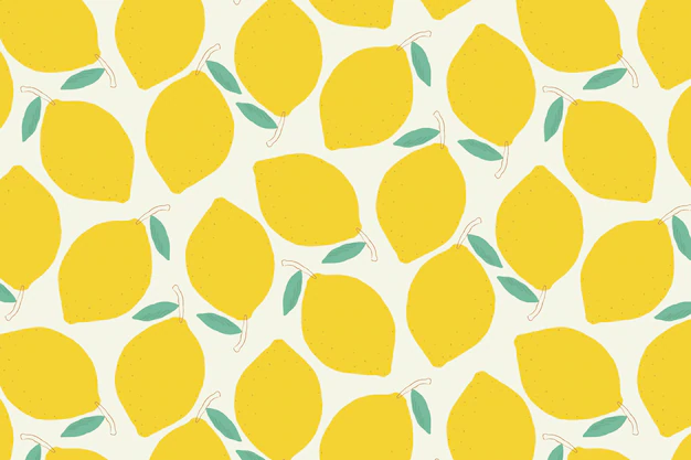 Free Vector | Seamless lemon pattern pastel background