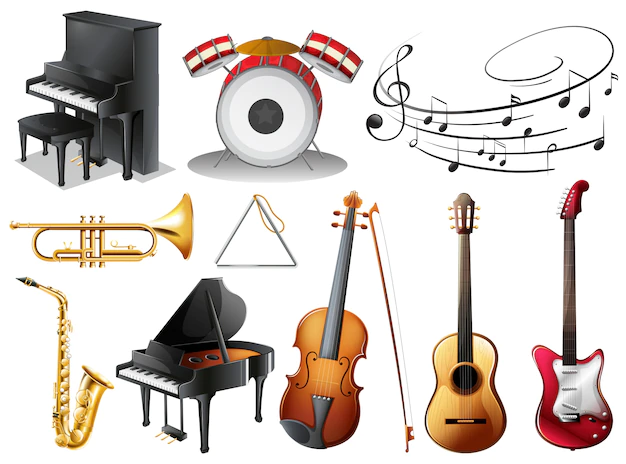 Free Vector | Set of musical instruments