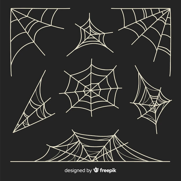 Free Vector | Set of spider webs