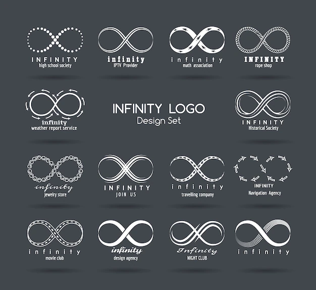 Free Vector | Set of vector infinity logo set.