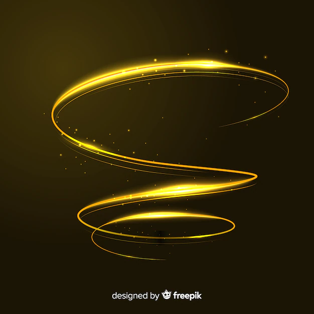 Free Vector | Shiny golden spiral realistic style