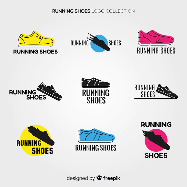 Free Vector | Shoe logo collection