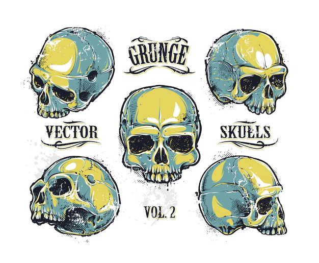 Free Vector | Skull design collection