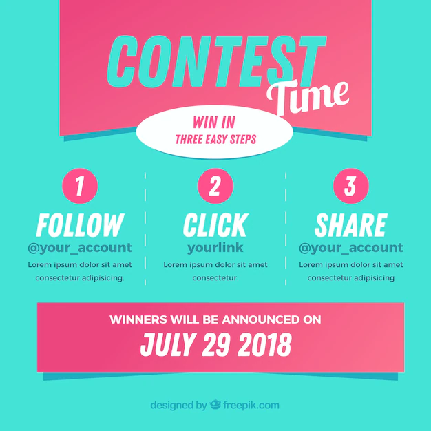 Free Vector | Social media contest or giveaway concept