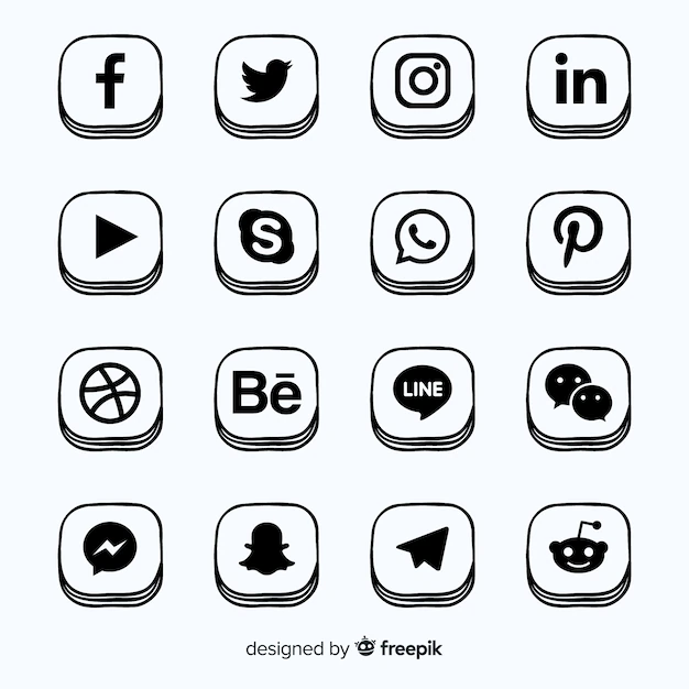 Free Vector | Social media logo collection