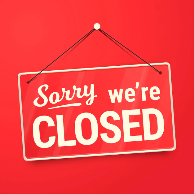 Free Vector | Sorry we're closed sign
