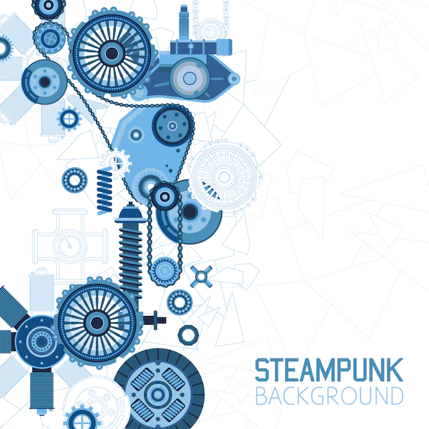 Free Vector | Steampunk futuristic background