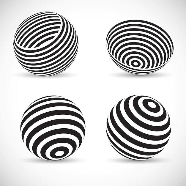Free Vector | Striped spherical designs