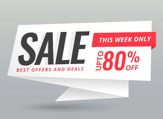 Free Vector | Stylish sale and offers origami chat bubble banner