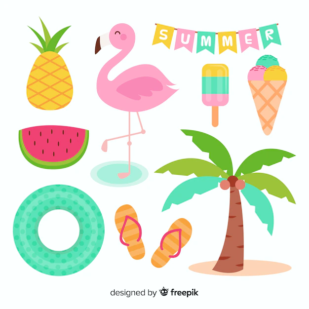 Free Vector | Summer element collection