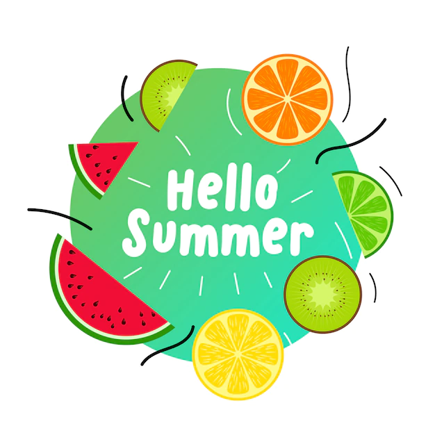 Free Vector | Summer juicy fruits background