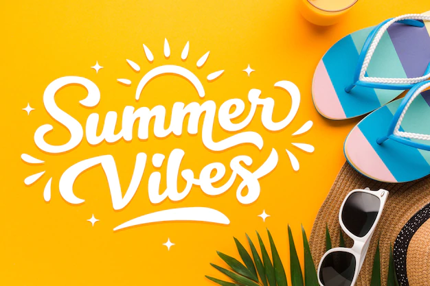 Free Vector | Summer lettering with photo