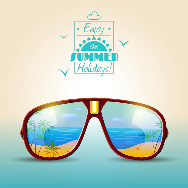 Free Vector | Sunglasses summer poster
