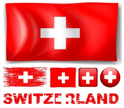Free Vector | Switzerland flag in different designs illustration