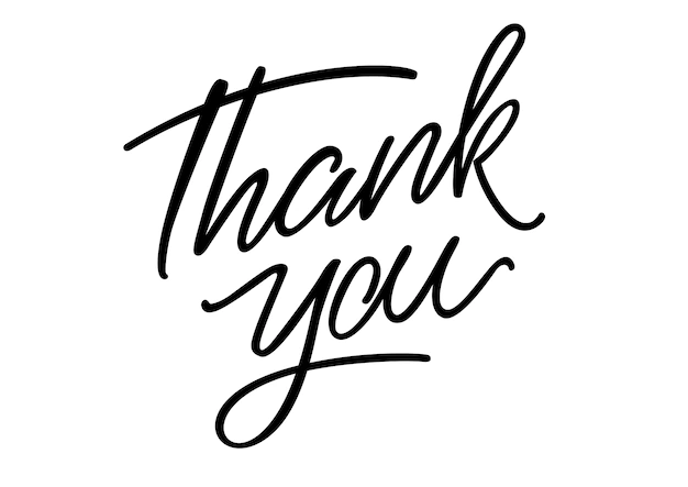 Free Vector | Thank you lettering