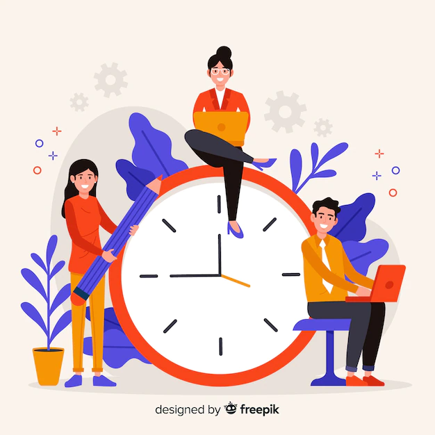 Free Vector | Time management concept for landing page