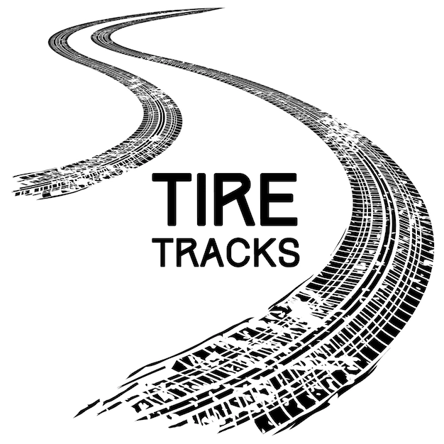 Free Vector | Tire tracks abstract illustration.