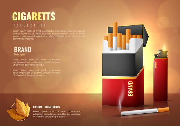 Free Vector | Tobacco products poster