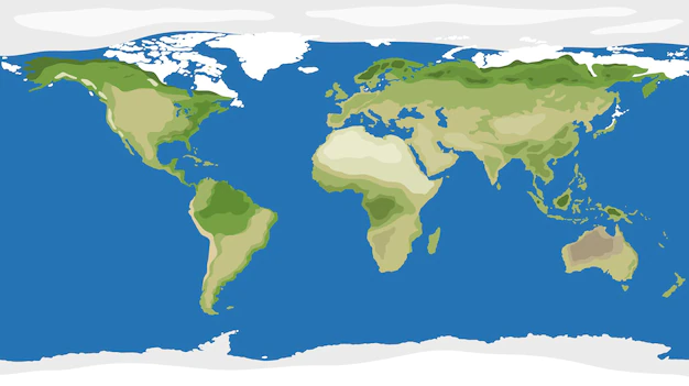 Free Vector | Top view of world map background