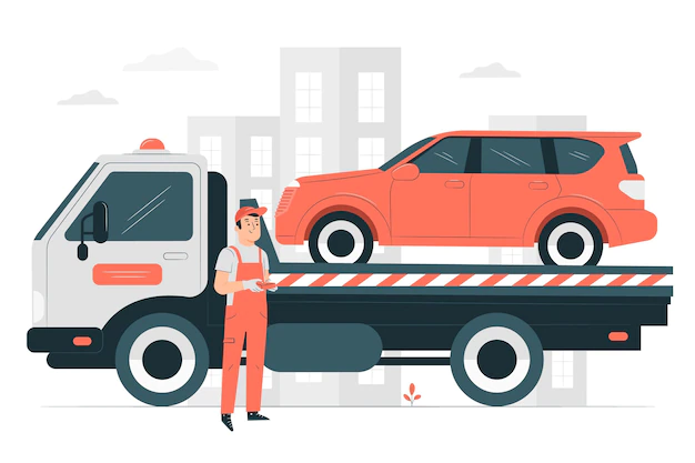 Free Vector | Towing concept illustration