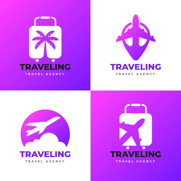 Free Vector | Travel logo template collection