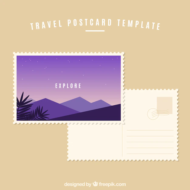 Free Vector | Travel postcard in flat design