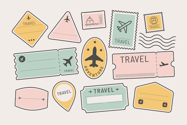 Free Vector | Travel stickers and badge set vector