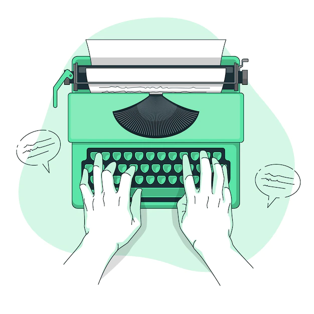 Free Vector | Typewriter concept illustration