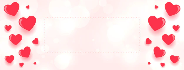 Free Vector | Valentines day celebration banner with text space