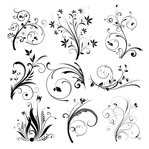Free Vector | Various different floral designs