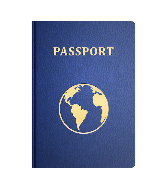 Free Vector | Vector front cover of passport isolated on white