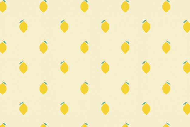 Free Vector | Vector seamless lemon pattern pastel background