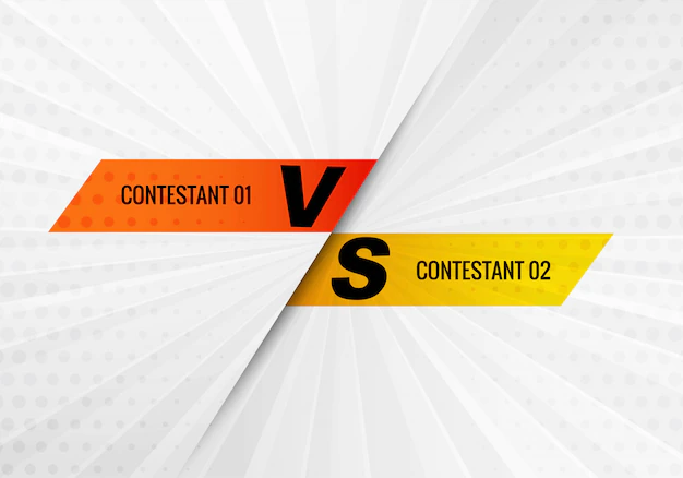 Free Vector | Versus vs contestant and screen background