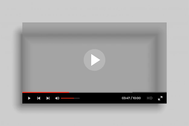 Free Vector | Video media player interface mockup template