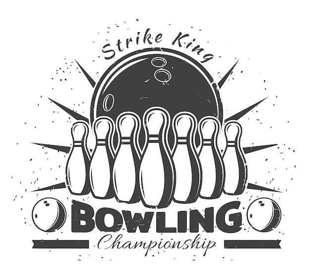 Free Vector | Vintage bowling club template
