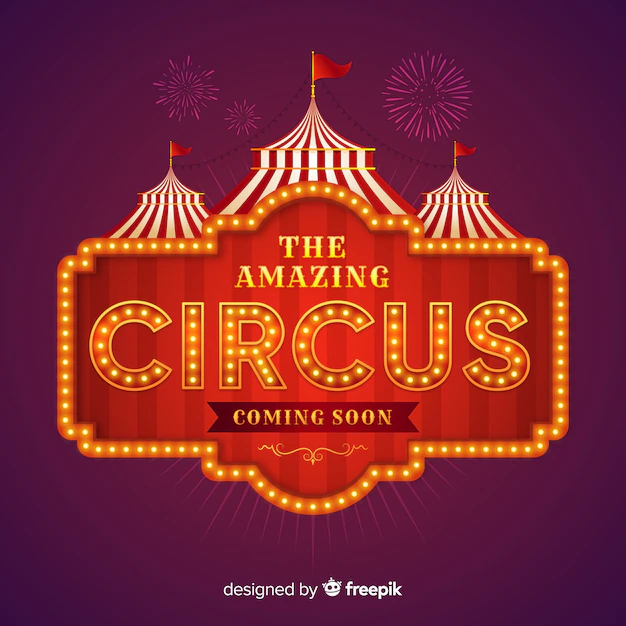 Free Vector | Vintage circus light sign