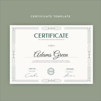 Free Vector | Vintage elegant graduation certificate