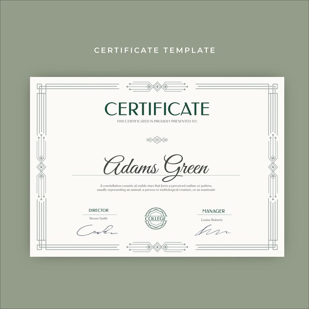 Free Vector | Vintage elegant graduation certificate
