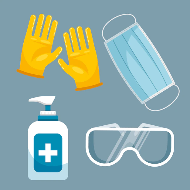 Free Vector | Virus protection equipment pack