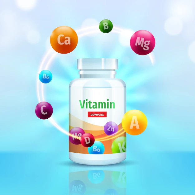 Free Vector | Vitamin complex package