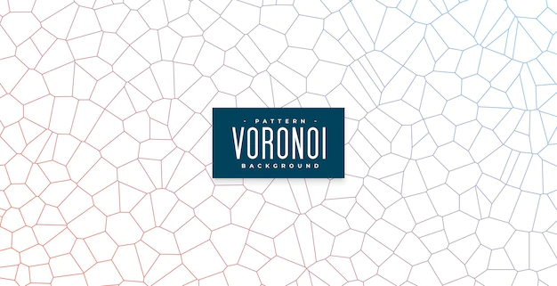 Free Vector | Voronoi pattern lines grid mesh background