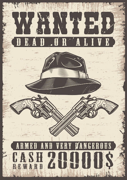 Free Vector | Wanted vintage poster