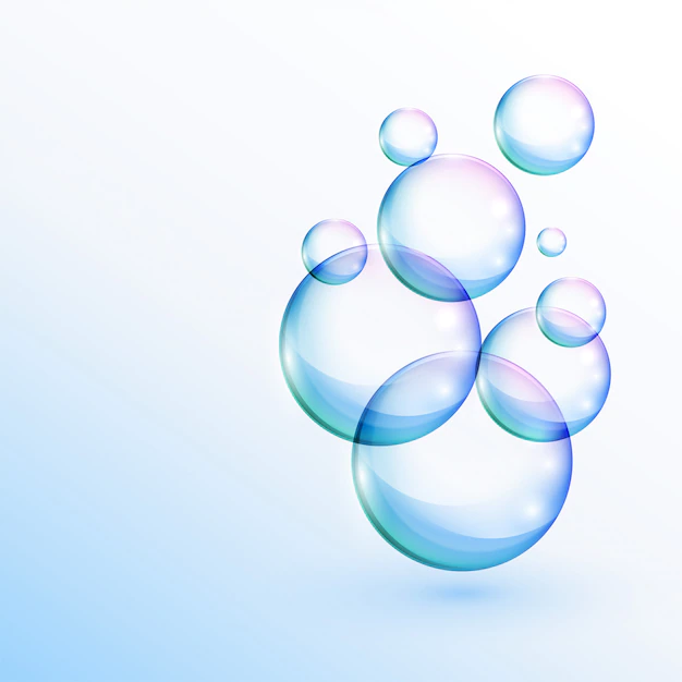 Free Vector | Water or soap bubbles floating background