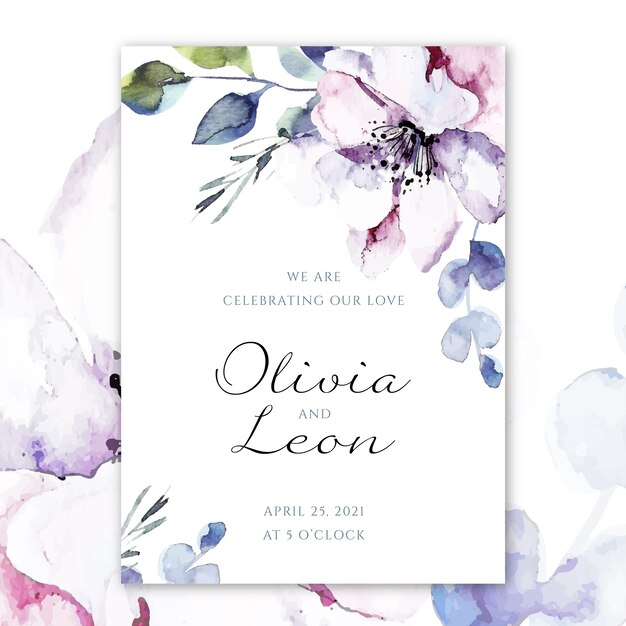 Free Vector | Wedding invitation template