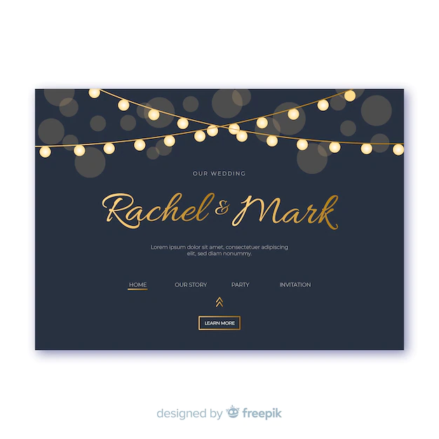 Free Vector | Wedding landing page