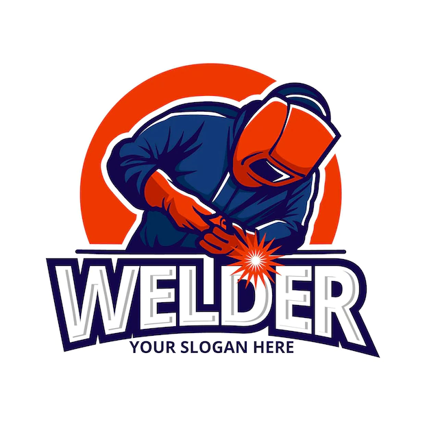 Free Vector | Welder logo template with details