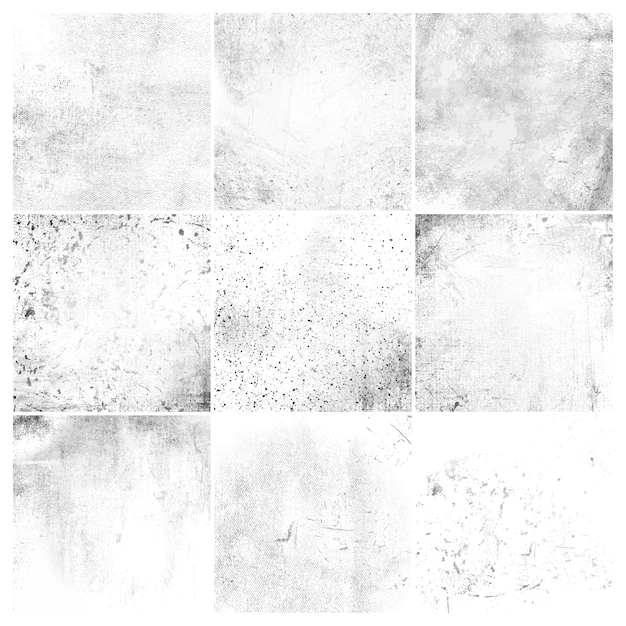 Free Vector | White grunge distressed texture set